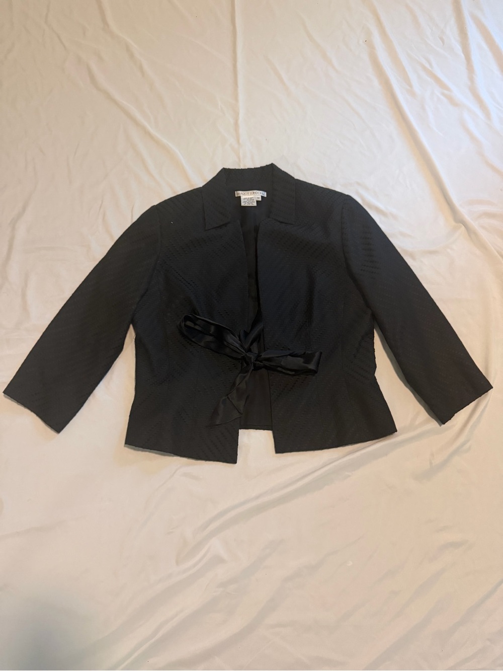 Maggy London Black Tie-Front Blazer